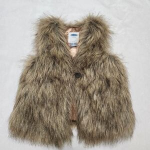 Old Navy Brown Faux Fur Vest